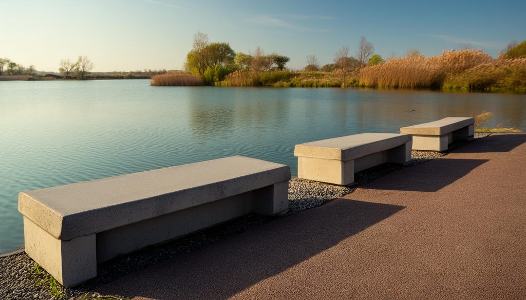 Lightweight Concrete Benches