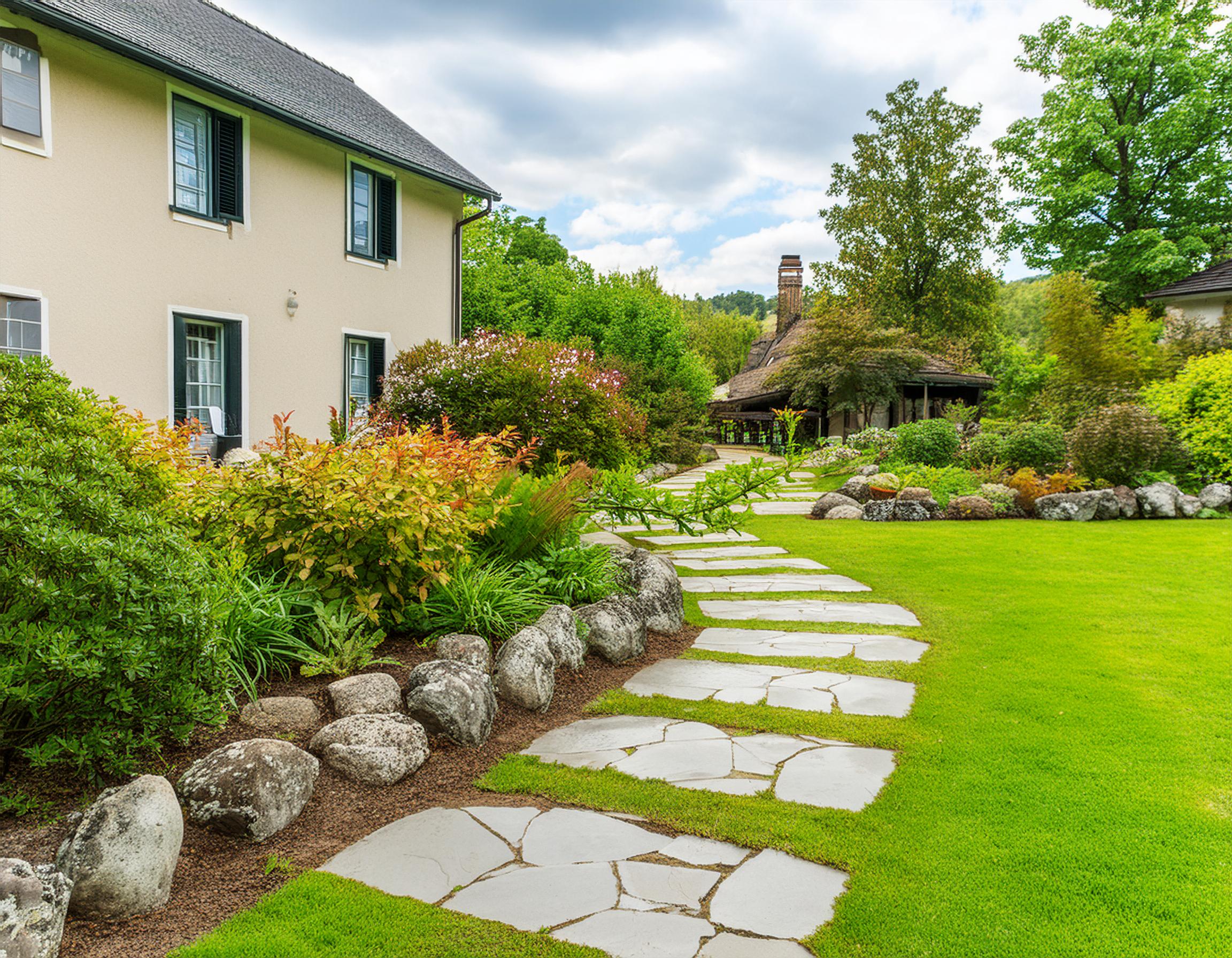 Lightweight concrete path stones