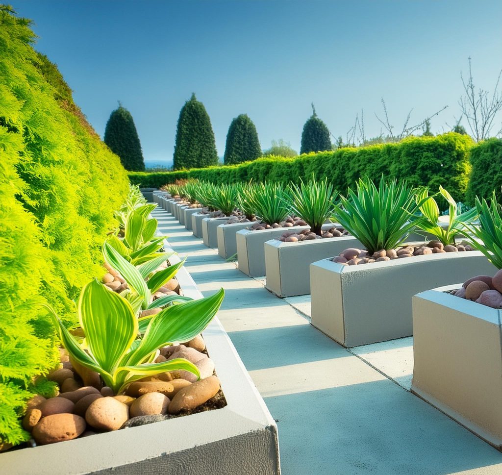 Concrete Garden Border