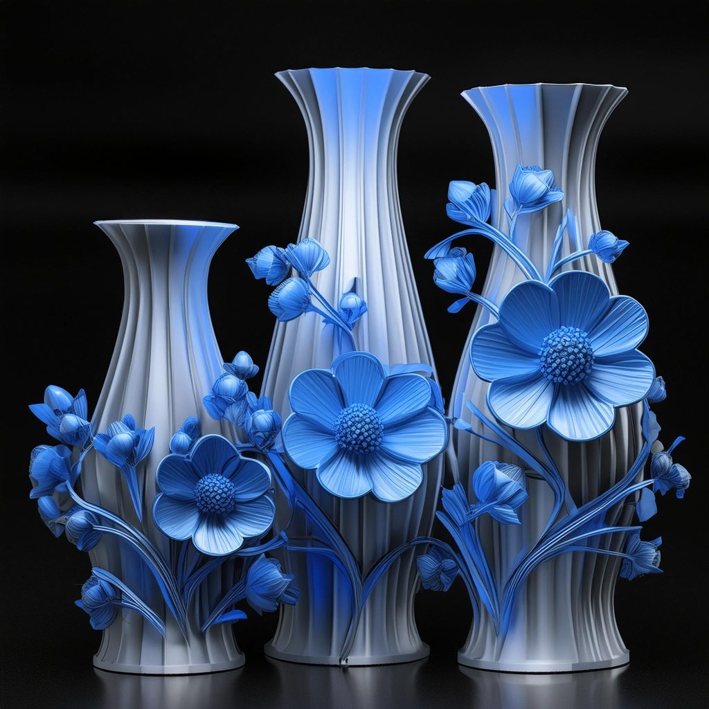 3d printed plastic vases
